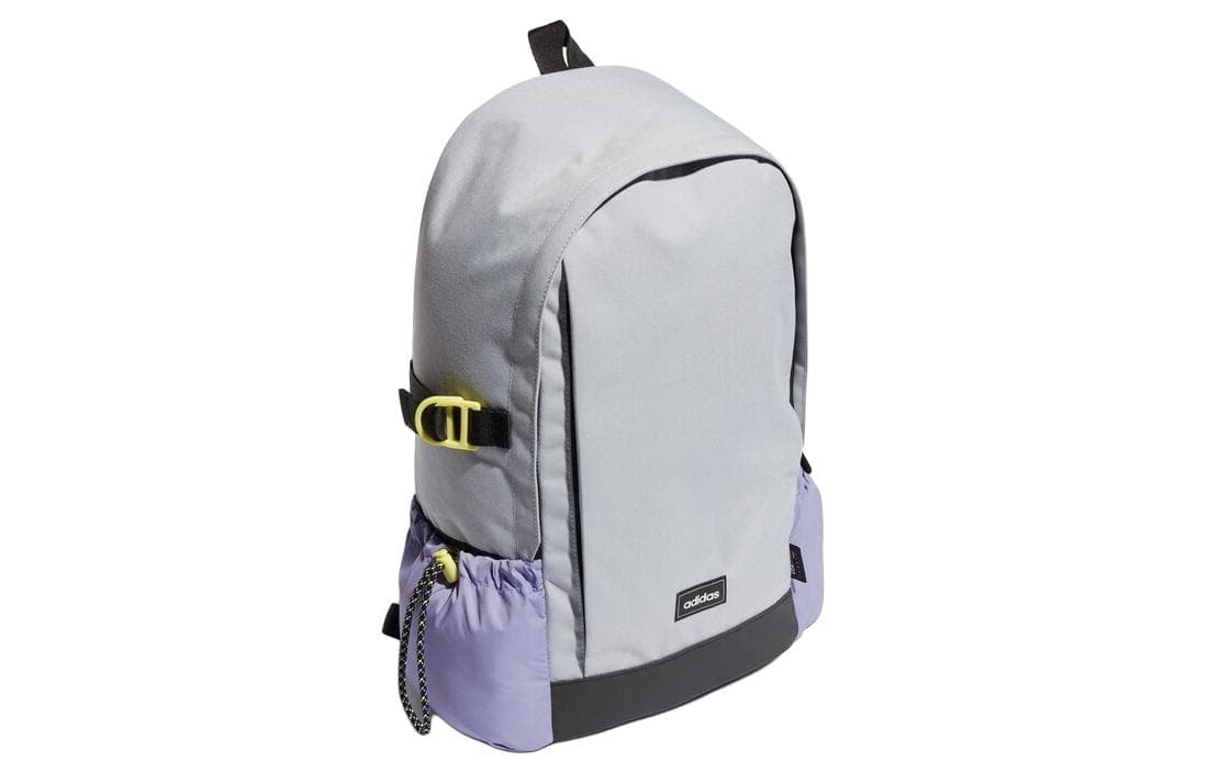 Рюкзак Adidas Neo из переработанного полиэстера среднего размера унисекс светло-серебристый, фиолетовый и лимонный