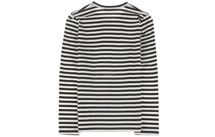 Детская футболка с длинными рукавами и логотипом в полоску CDG Play, цвет «Черный/Белый»