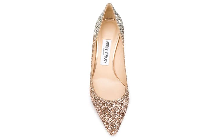 Jimmy Choo ROMY Женские туфли на высоком тонком каблуке 6 см, розовое золото