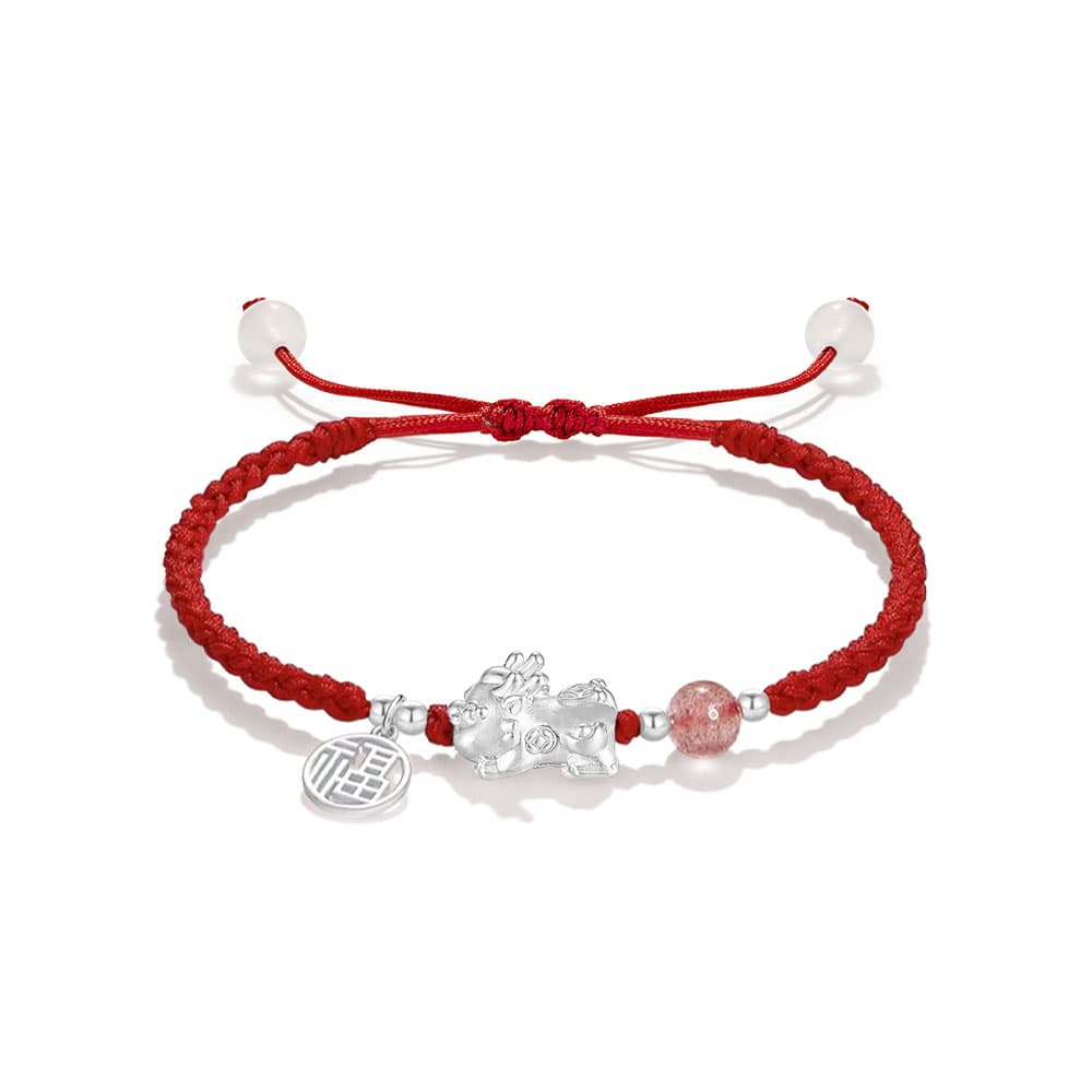 Поделки женские красные браслеты-ниточки унисекс на удачу