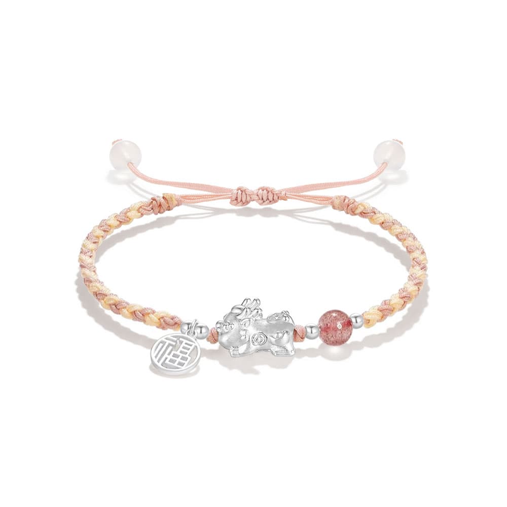 Поделки женские красные браслеты-ниточки унисекс на удачу