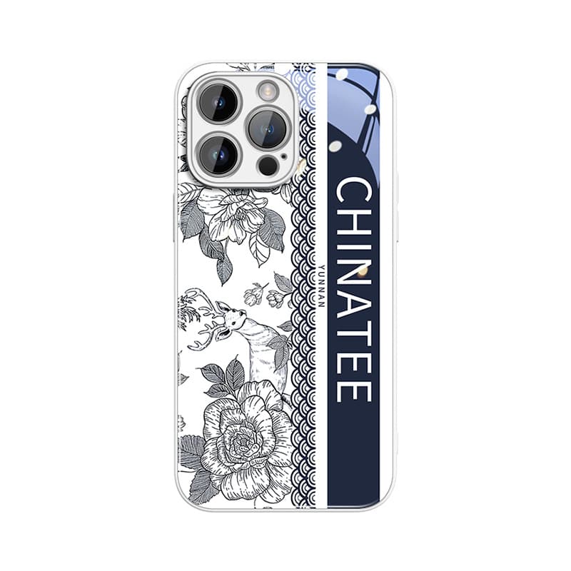 GGUU стеклянный материал, линейка, чайная женская кожа, приятные для кожи сенсорные чехлы для телефонов, работает с Apple/Apple IPhone15, оригинальный дизайн