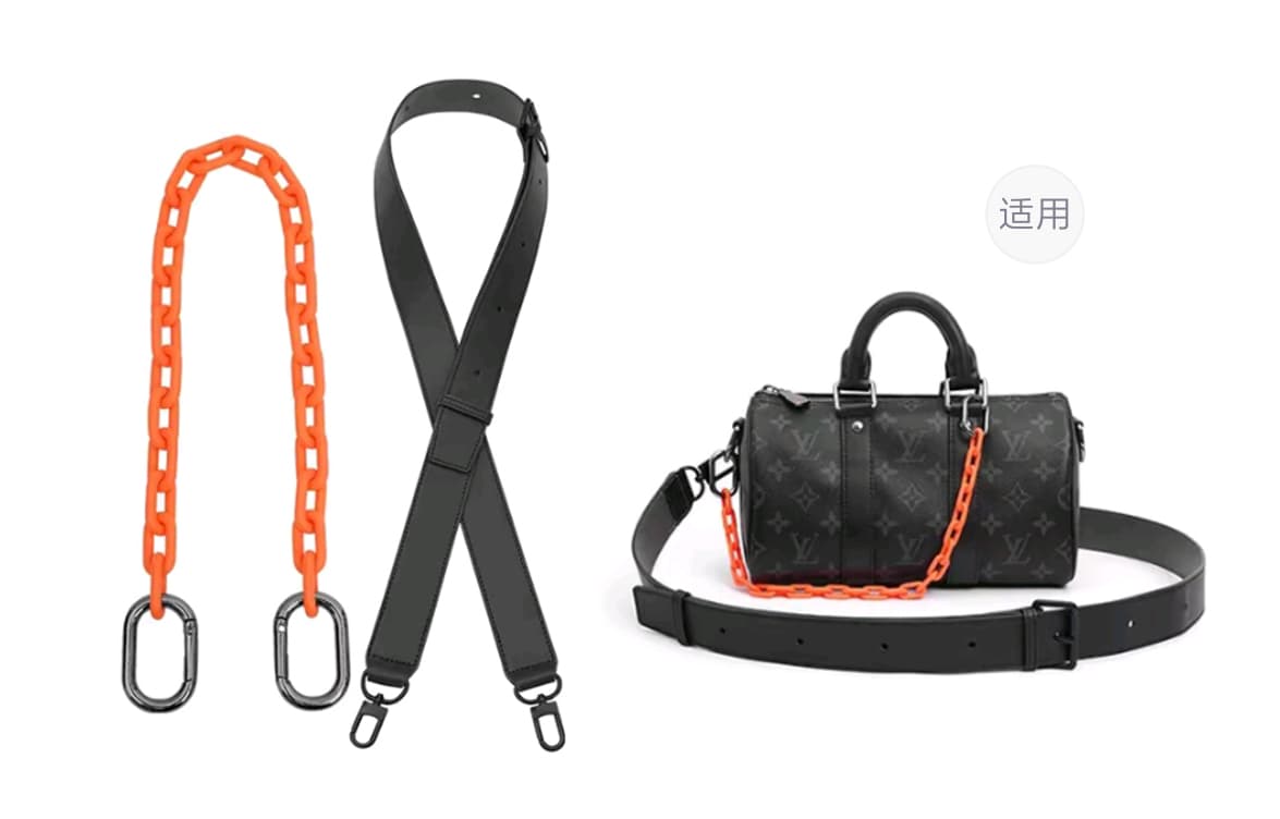 Lan Bao Веер из кожи с акриловыми универсальными аксессуарами унисекс оранжевый/черный