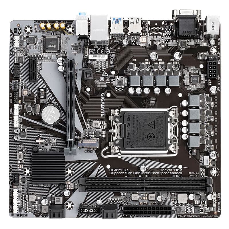 Коллекция GIGABYTE H610 поддерживает материнские платы для настольных компьютеров с 12 процессорами 12400/12600KF