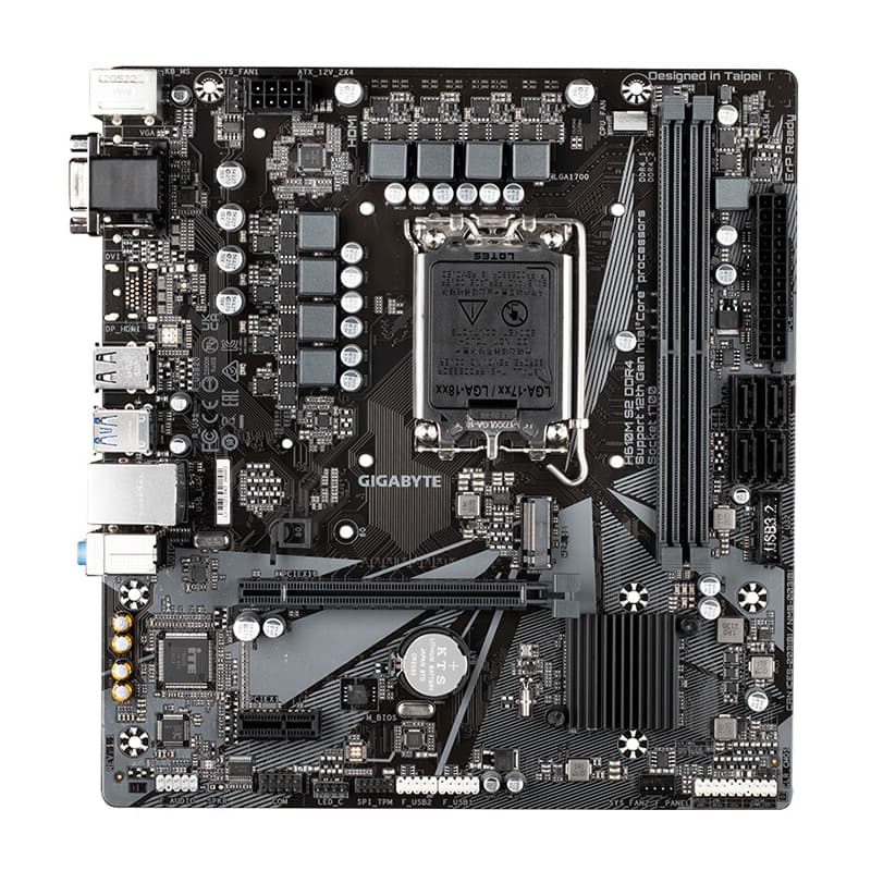 Коллекция GIGABYTE H610 поддерживает материнские платы для настольных компьютеров с 12 процессорами 12400/12600KF