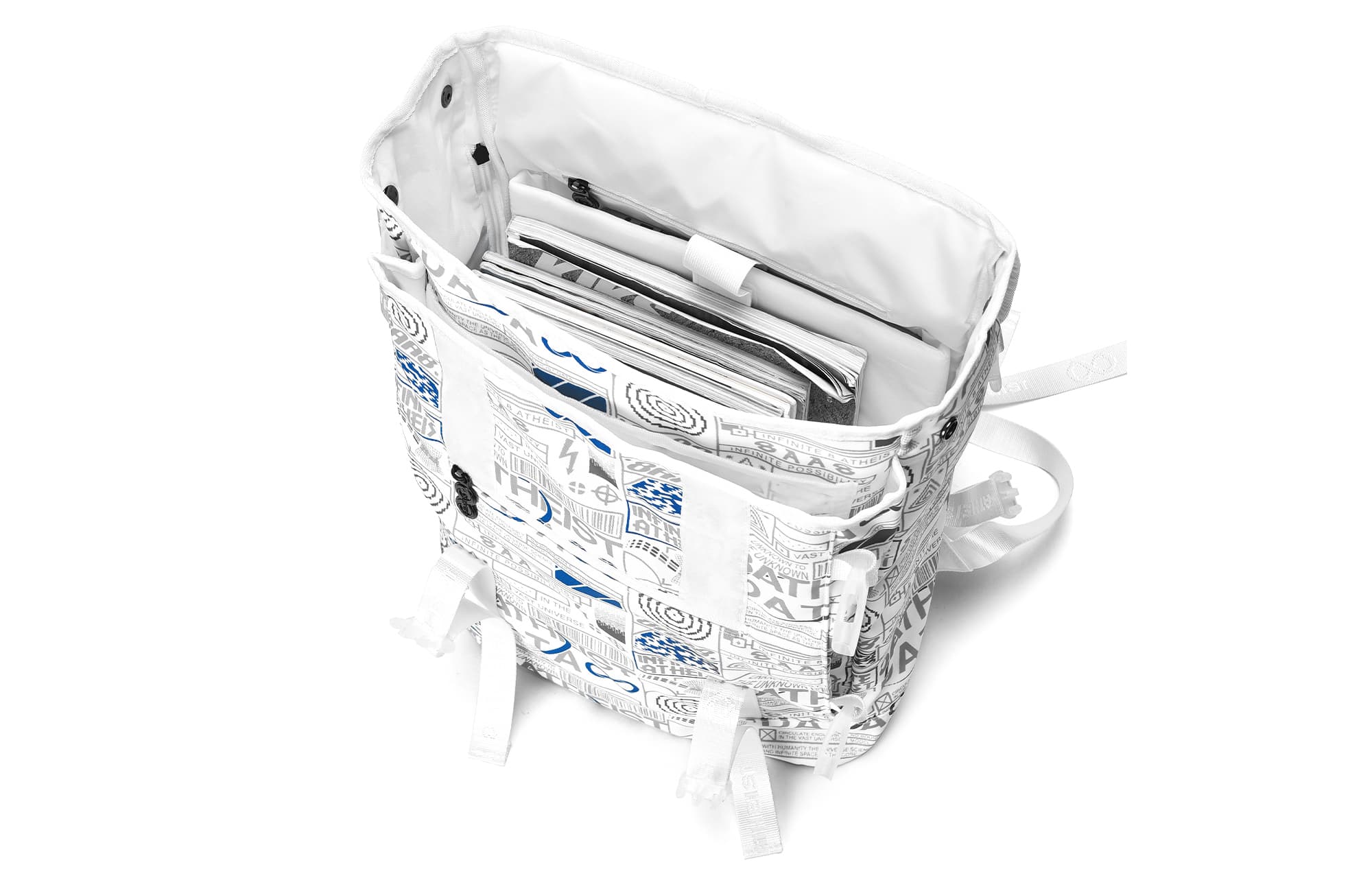 8Атеистический студенческий рюкзак из полиэстера, обычный унисекс, звездно-белый