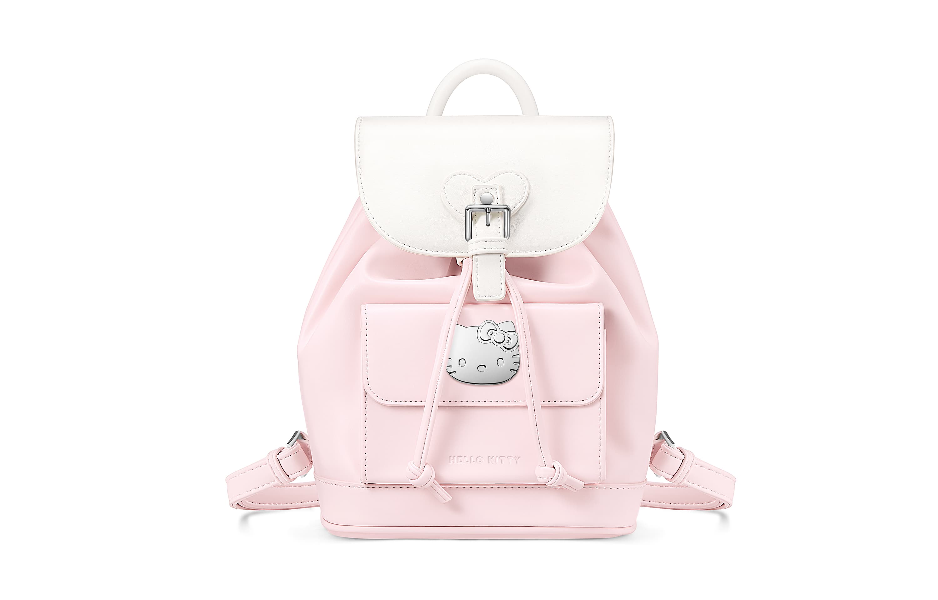 Zgo Sanrio, Collaboration Рюкзак Chanel Inspired из искусственной кожи, средний женский персиковый розовый белый/перламутровый серебристый