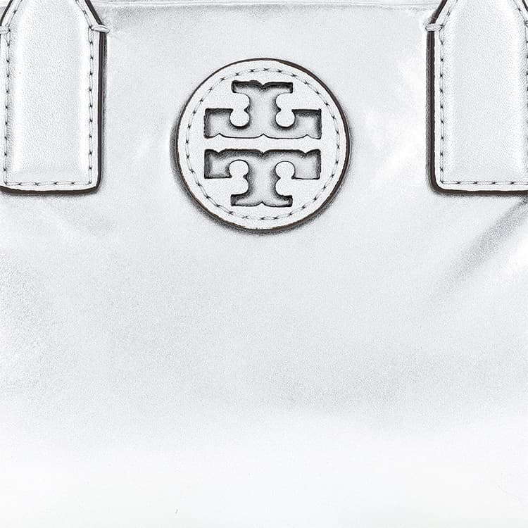 TORY BURCH Ella Нейлоновая сумка, сумка через плечо, сумка через плечо, мини-женская серебристая