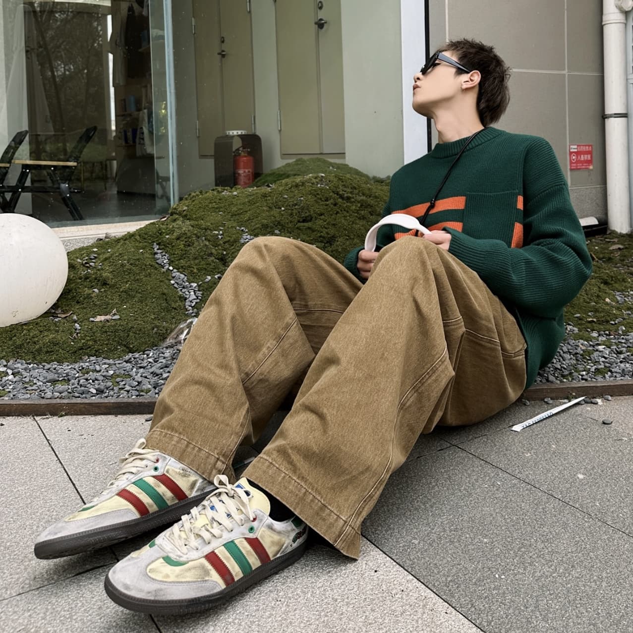 Adidas Originals SAMBA OG Низкие кроссовки для скейтборда унисекс Бежевый Серый