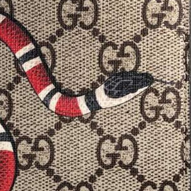 Мужской кошелек GUCCI Canvas с кожаным черным деревом