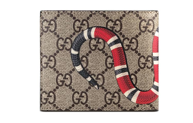 Мужской кошелек GUCCI Canvas с кожаным черным деревом