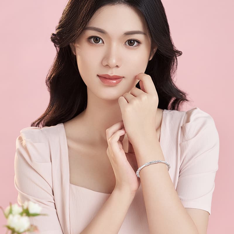 SINO GEM 999 тонкий серебряный материал серебряный браслет женский