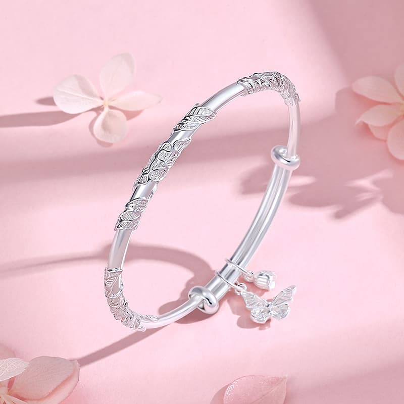 SINO GEM 999 тонкий серебряный материал серебряный браслет женский