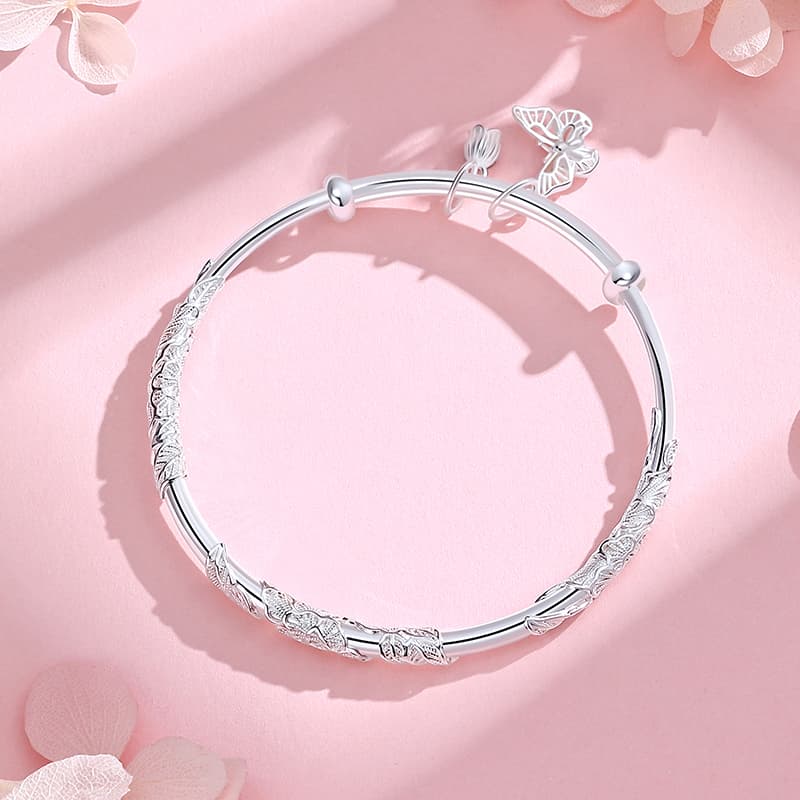 SINO GEM 999 тонкий серебряный материал серебряный браслет женский