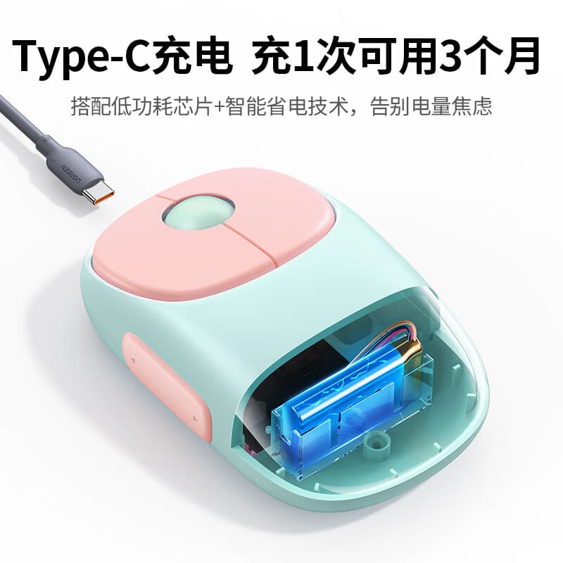 UGREEN MU102 Совместимость с тихой зарядкой для Mac Apple IPad Huawei Компьютерная мышь