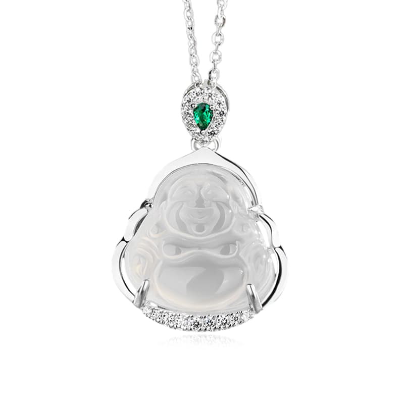 LIU GUI FU JEWELRY Ожерелье из стерлингового серебра S925 с халцедоном унисекс