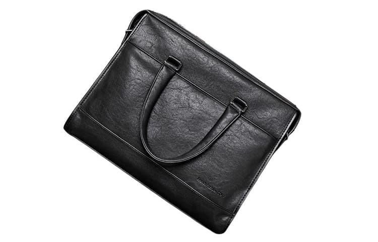 Текстура КОРОВЬЕЙ кожи, синтетическая кожа из микрофибры, портативный портфель через плечо на одно плечо, тубы, мужские, черные