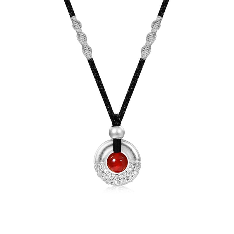 Ожерелье SWEET PLANET с агатом, черный и красный агат, оригинальный дизайн, мирная радость, унисекс