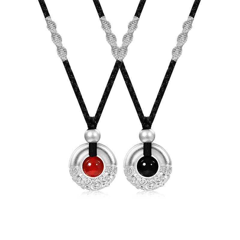 Ожерелье SWEET PLANET с агатом, черный и красный агат, оригинальный дизайн, мирная радость, унисекс