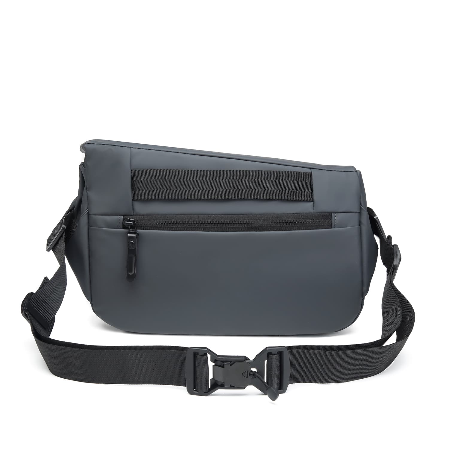 Водоотталкивающая сумка-слинг из искусственной кожи Slazenger 3M Светоотражающая велосипедная сумка-мессенджер среднего размера унисекс Черный Серый