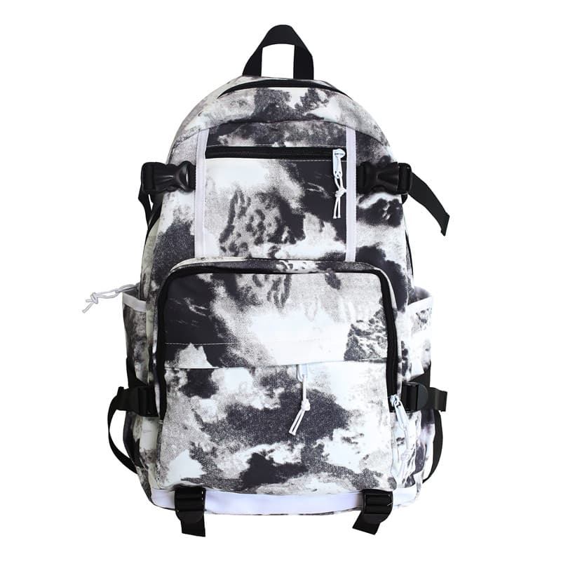 Deli Bear Nylon Backpack Travel Backpack Regular Unisex Rendering White/Letter Black/Camouflage Black/Shoes White