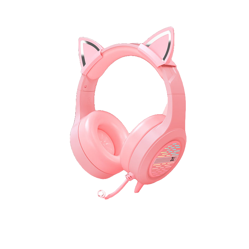EWEADN 12 розовых наушников с кошачьими ушками, крепящихся на голову, с активным шумоподавлением