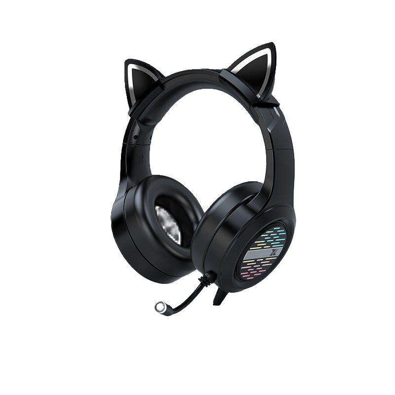 EWEADN 12 розовых наушников с кошачьими ушками, крепящихся на голову, с активным шумоподавлением