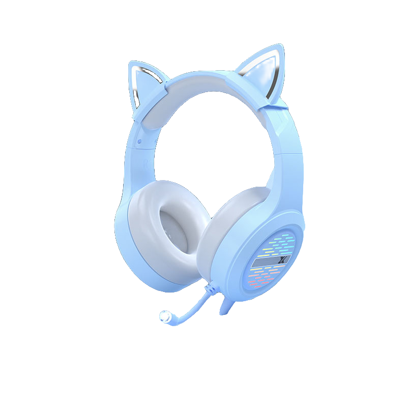 EWEADN 12 розовых наушников с кошачьими ушками, крепящихся на голову, с активным шумоподавлением