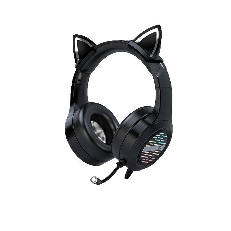 EWEADN 12 розовых наушников с кошачьими ушками, крепящихся на голову, с активным шумоподавлением