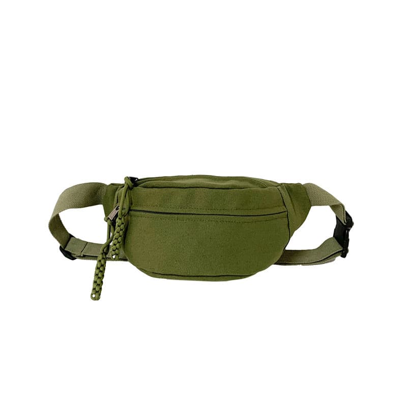 Поясная сумка Techson Canvas Bag Medium, унисекс, белый/черный/зеленый/коричневый