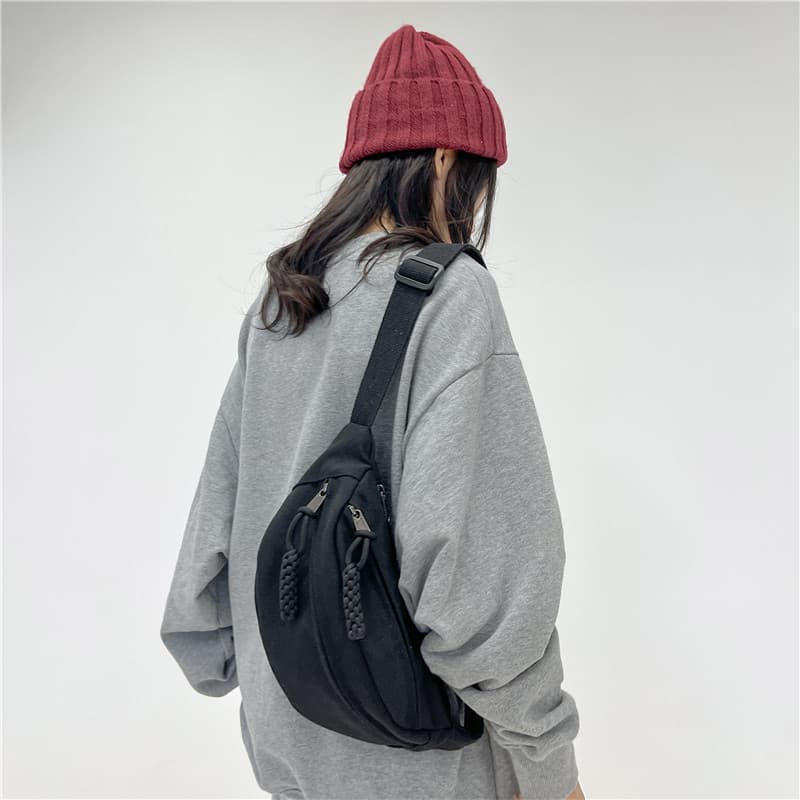 Поясная сумка Techson Canvas Bag Medium, унисекс, белый/черный/зеленый/коричневый