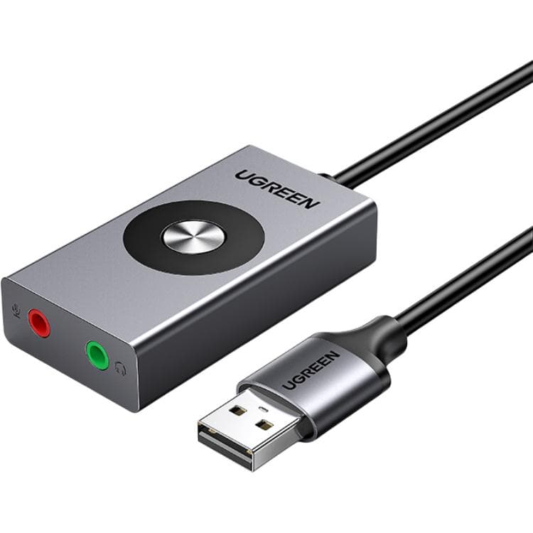 UGREEN External Sound Cards CM190 Desktop Gaming Voice Changer Headphone And Microphone Independent For Laptop
