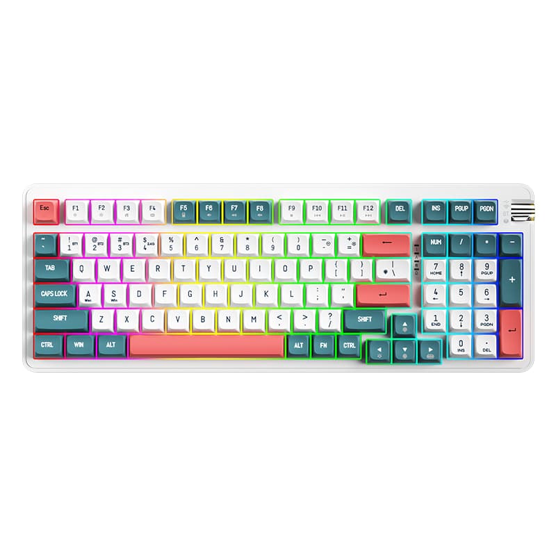 AIGO AG98 Желтая Axis Esports Office RGB с подсветкой и возможностью горячей замены клавиш Пользовательская клавиатура