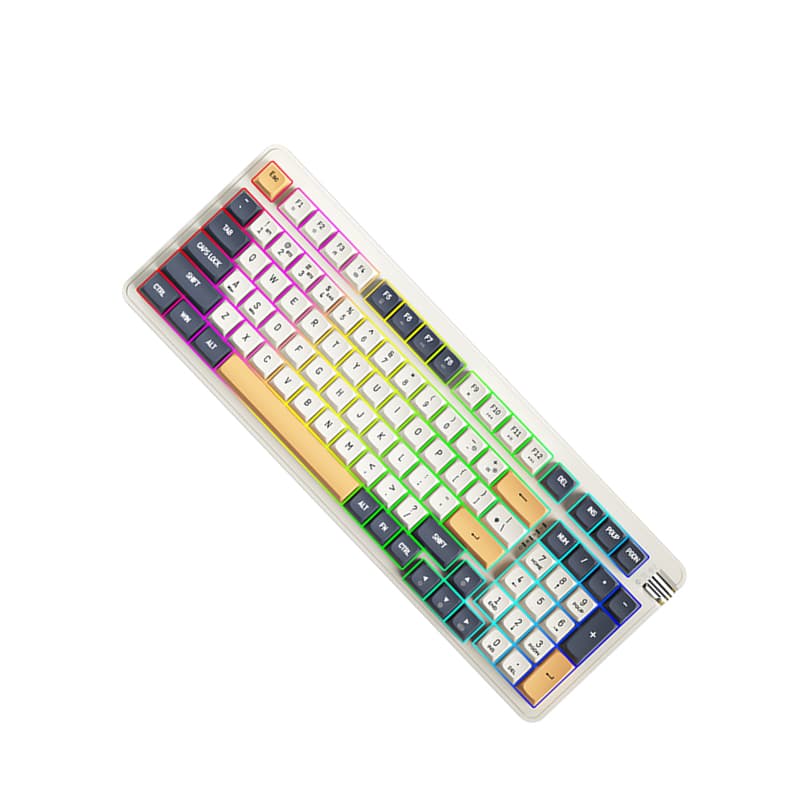 AIGO AG98 Желтая Axis Esports Office RGB с подсветкой и возможностью горячей замены клавиш Пользовательская клавиатура