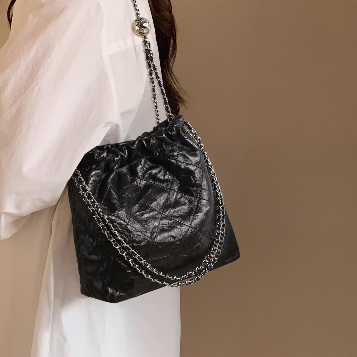 C°BANNER Сумки-мешки из коровьей кожи Сумка через плечо, сумка через плечо Женская черная