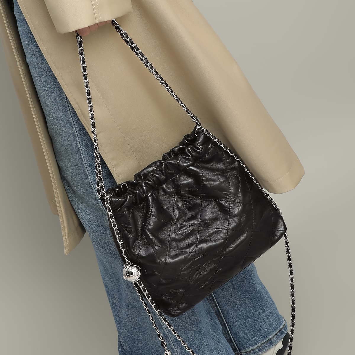 C°BANNER Сумки-мешки из коровьей кожи Сумка через плечо, сумка через плечо Женская черная