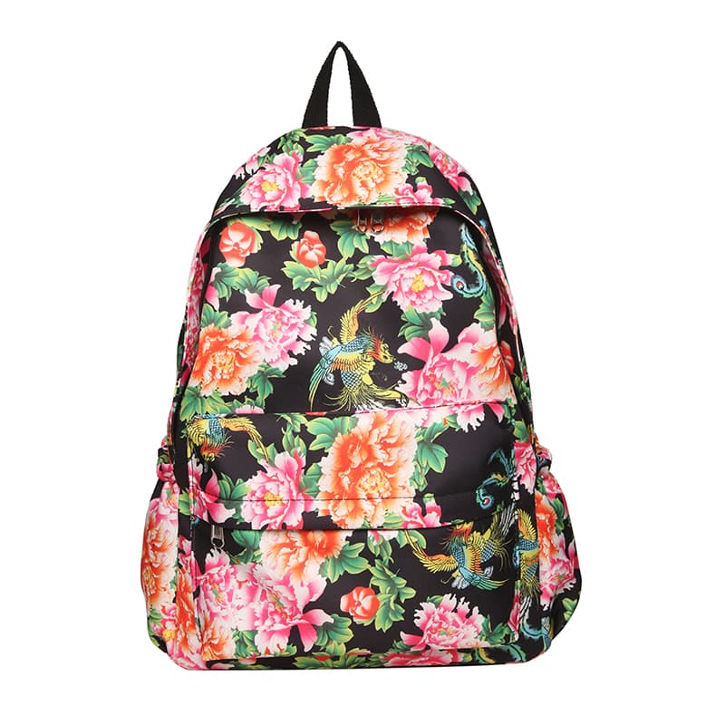 Нейлоновый рюкзак Deli Bear, обычный женский, красный/зеленый/черный