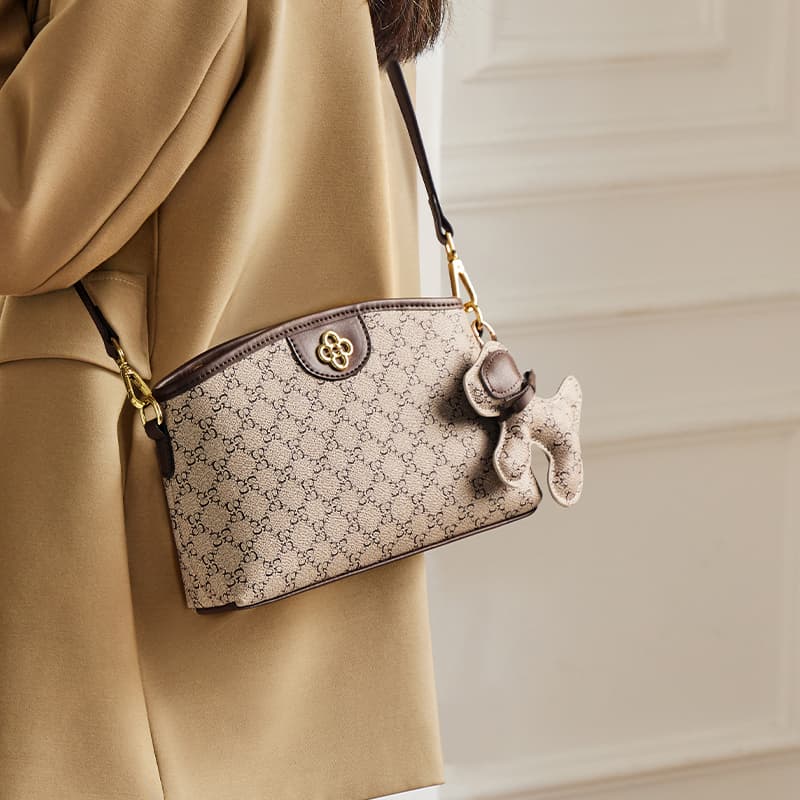 Narandu Сумка для мамы из ПВХ и синтетической кожи, сумка через плечо, сумка через плечо, маленький размер, женская кофейная