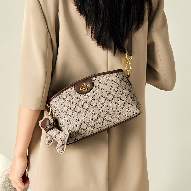 Narandu Сумка для мамы из ПВХ и синтетической кожи, сумка через плечо, сумка через плечо, маленький размер, женская кофейная