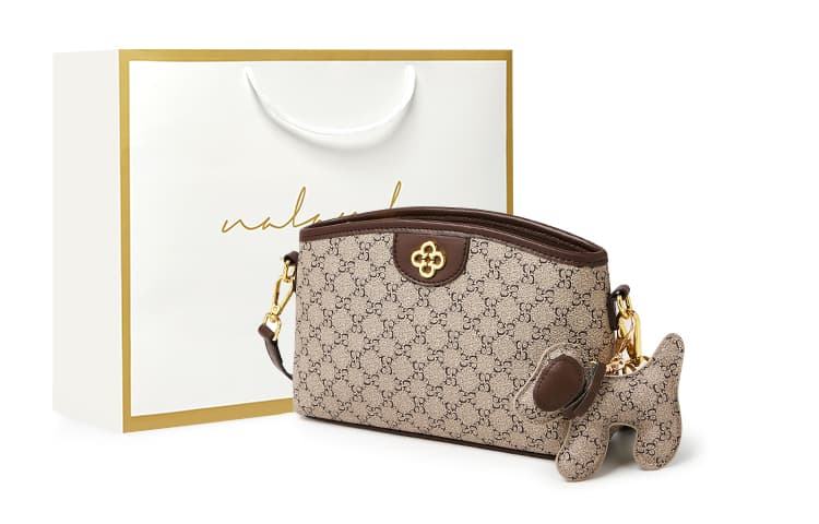 Narandu Сумка для мамы из ПВХ и синтетической кожи, сумка через плечо, сумка через плечо, маленький размер, женская кофейная