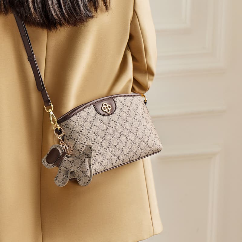 Narandu Сумка для мамы из ПВХ и синтетической кожи, сумка через плечо, сумка через плечо, маленький размер, женская кофейная