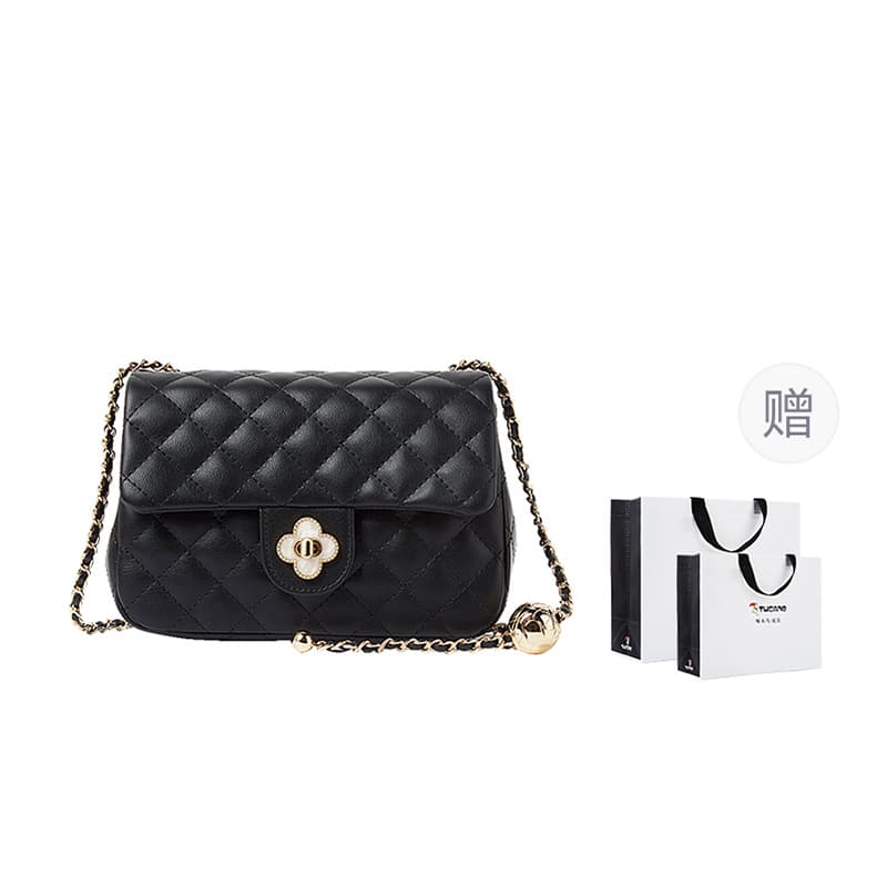 TUCANO Сумка через плечо из искусственной кожи в стиле пэчворк, средний размер, женская, Хепберн, черный/бежевый