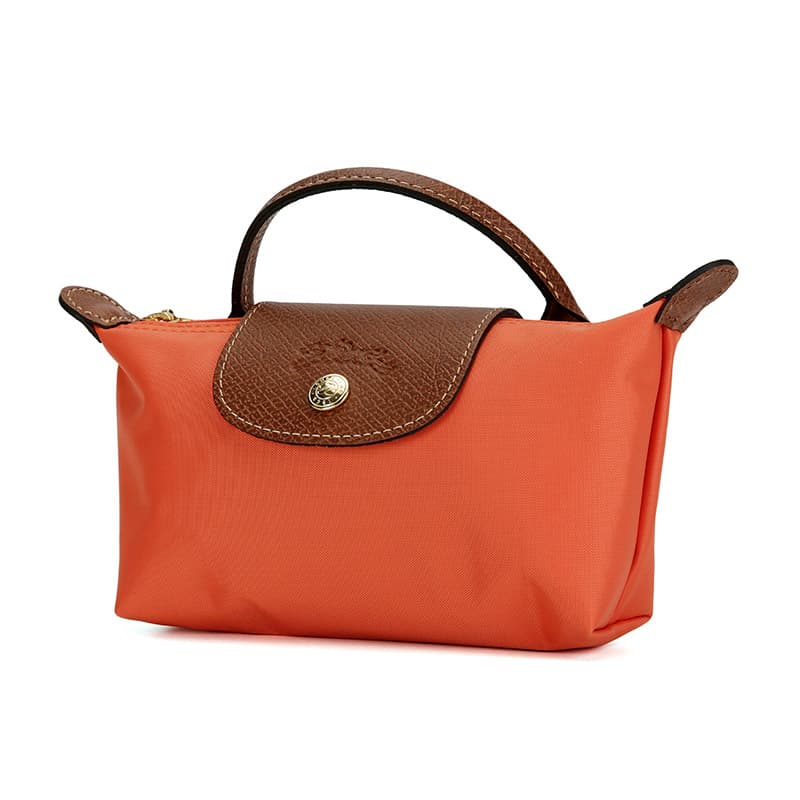 LONGCHAMP Ткань Коровья Кожа Лоскутная Сумка Для Пельменей Сумки Унисекс Оранжевый