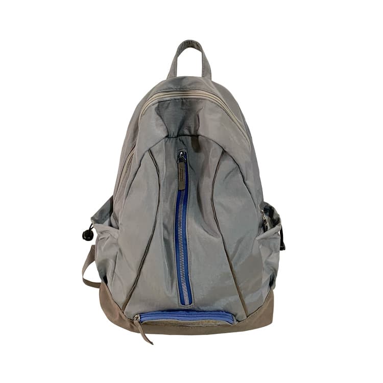 Deli Bear Nylon Backpack Regular Unisex Gray/Green