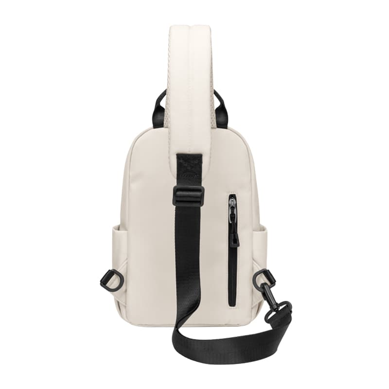 Тканевая сумка-слинг POLO, мужская, большого размера, экрю/черная