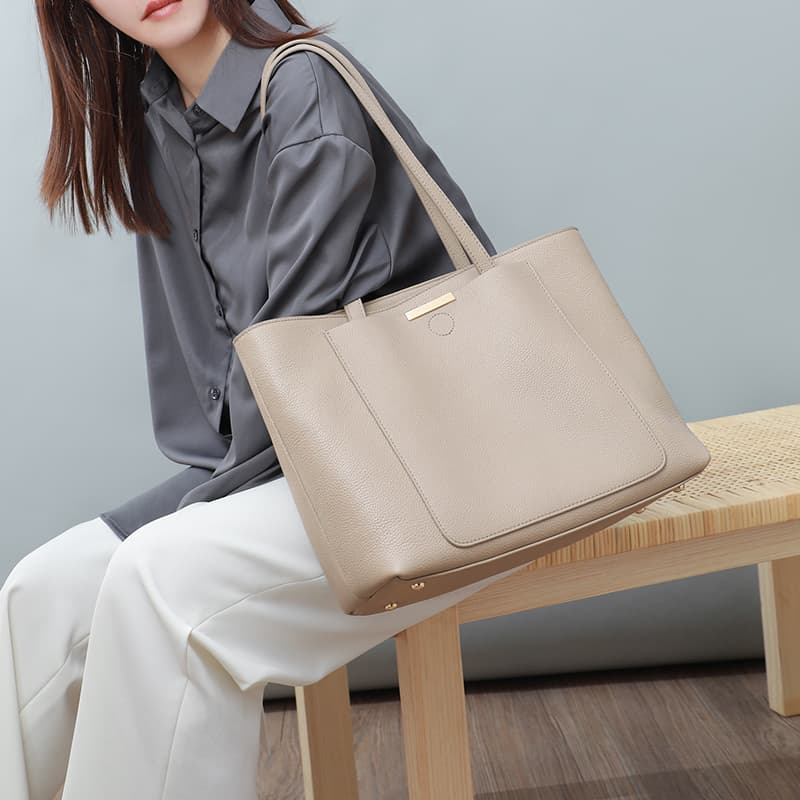 Женская сумка через плечо COMELY из коровьей кожи и синтетической кожи, светло-серая/темно-серая