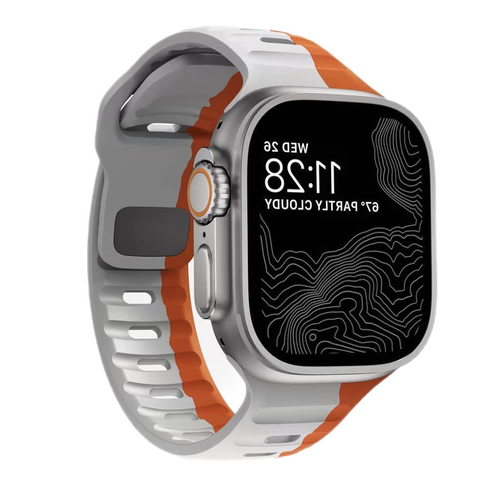 Ремешок Akkerds, совместимый с Apple, силиконовый материал, часы IWatch S10/S9/SE/8 42, циферблат