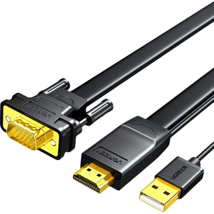 UGREEN HDMI To VGA Connecting Thread For Laptop Display Screen HD External Interface VGA Adapter Video Accessories
