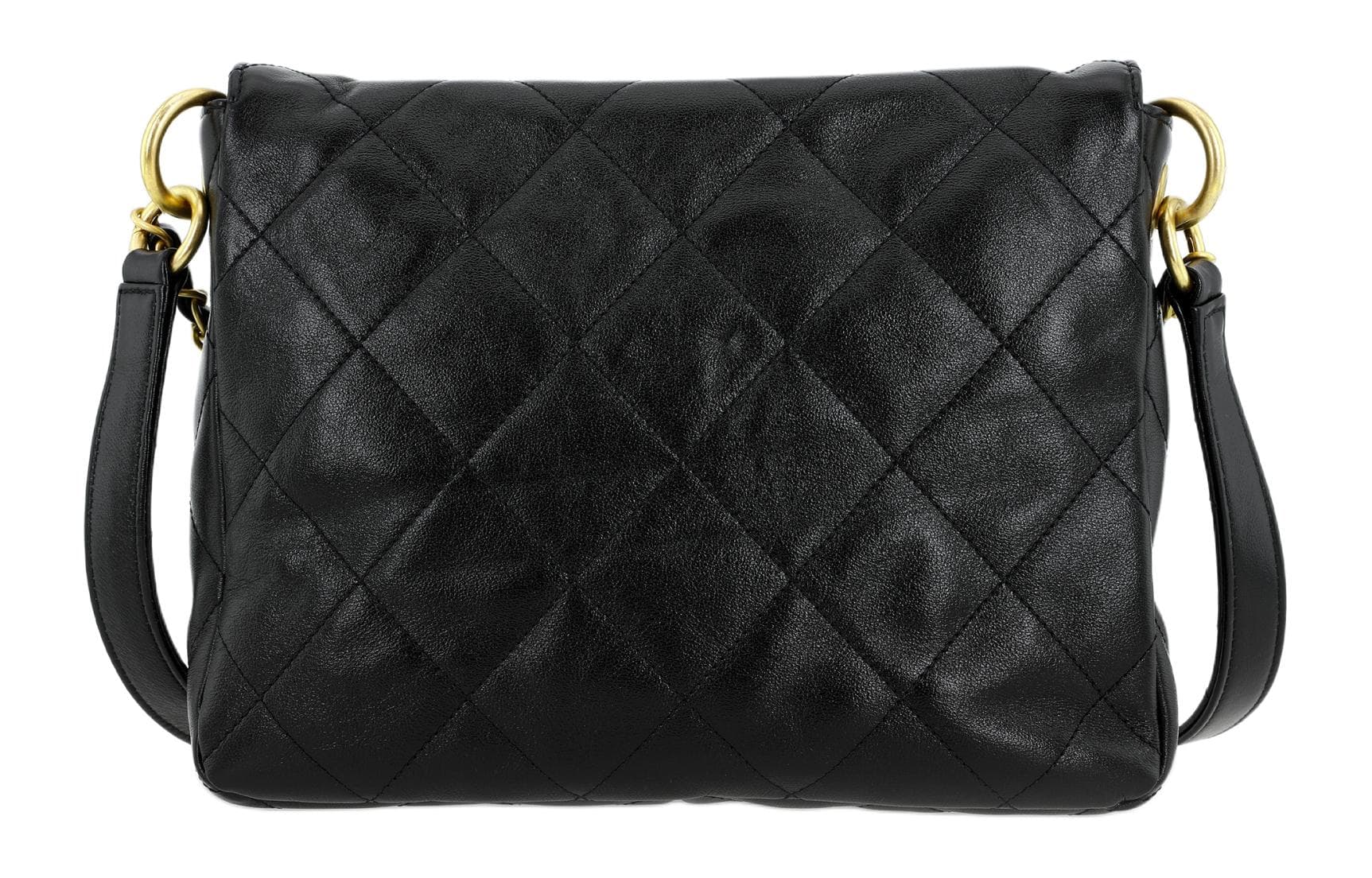 Сумка через плечо CHANEL из гладкой коровьей кожи, маленькая женская сумка через плечо, черная