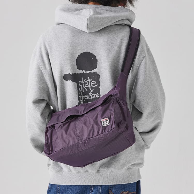 Vision Street Wear Нейлоновая сумка через плечо Обычный унисекс Черный/Фиолетовый